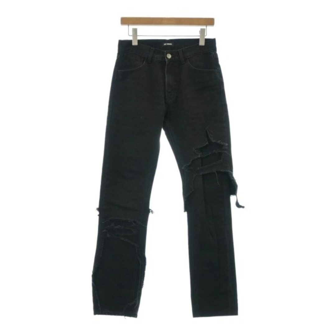 RAF SIMONS ラフシモンズ デニムパンツ 28(S位) 黒 【古着】 RAF SIMONS ラフシモンズ デニムパンツ 28(S位) 黒 【古着】