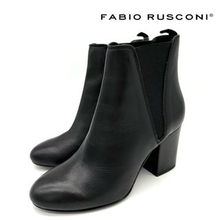 ファビオルスコーニ(FABIO RUSCONI)の〈美品〉FABIO RUSCONI ファビオルスコーニ【22.5】ブーツ 黒(ブーツ)