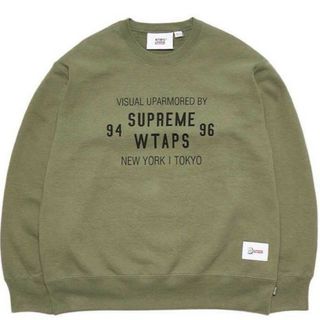 送込 XL Supreme WTAPS Crewneck 黒 ブラック ①