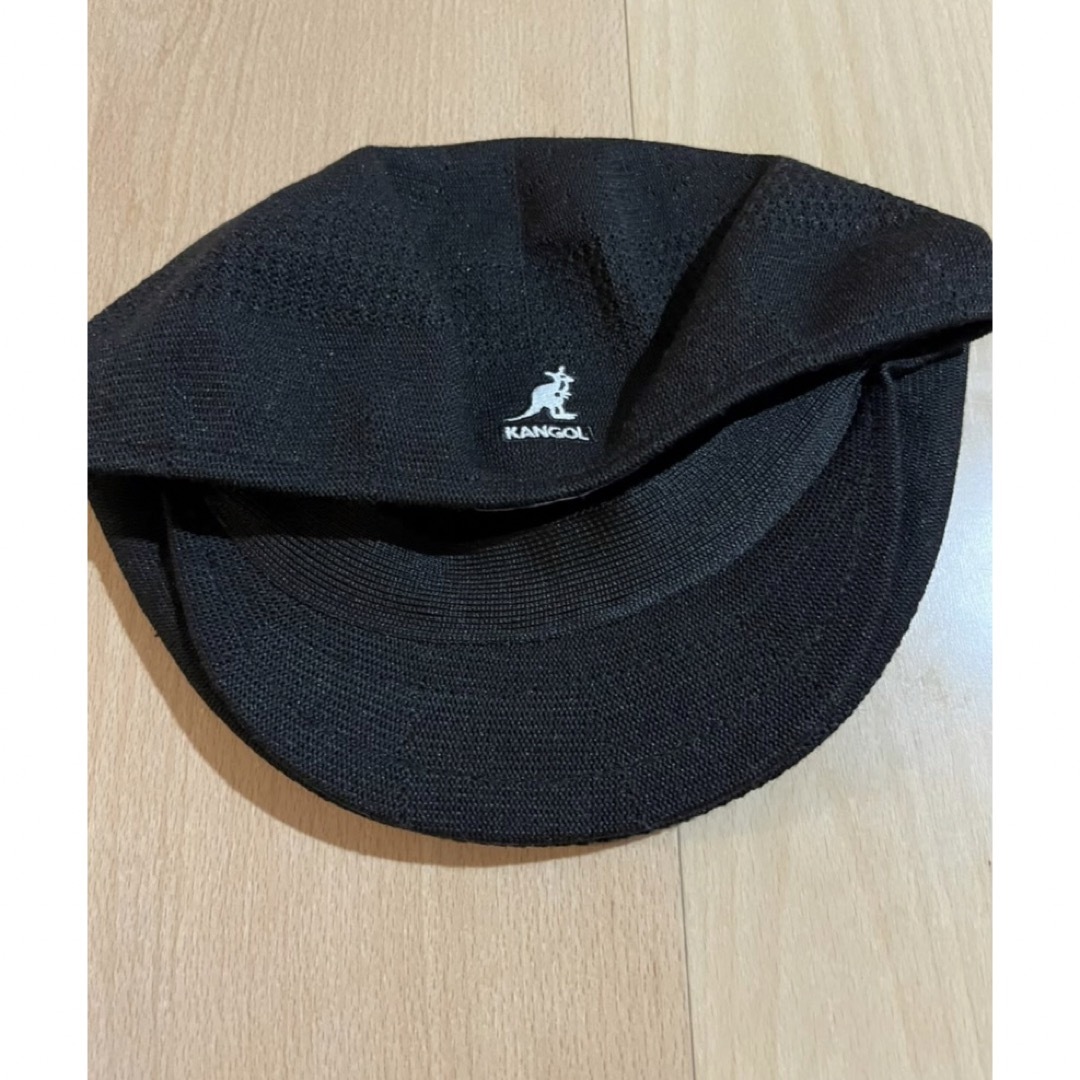 Black Friday❤️KANGOLベレー帽　メッシュ　韓国　ハンチング　黒 メンズの帽子(ハンチング/ベレー帽)の商品写真
