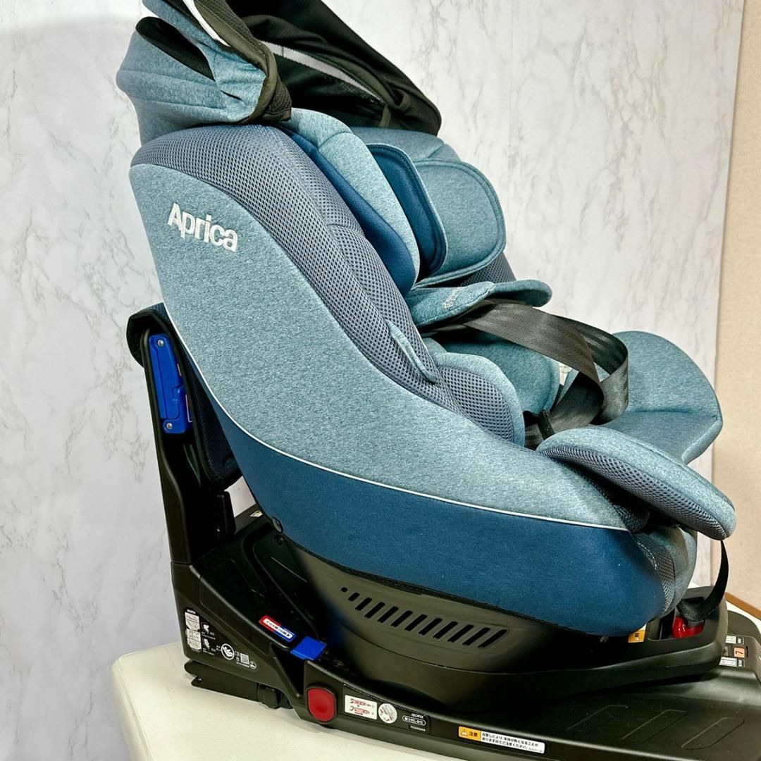 自動車用チャイルドシート本体【極美品！】アップリカ Aprica クルリラAD ISOFIX 360°回転