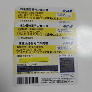 エーエヌエー(ゼンニッポンクウユ)(ANA(全日本空輸))のANA株主優待券 3枚SET(その他)