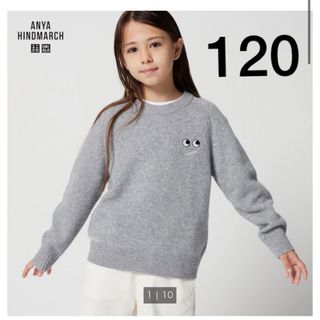 ユニクロ(UNIQLO)のユニクロ　アニヤハインドマーチ　ニット　グレー120(ニット)