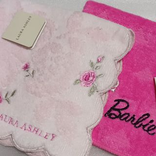 ローラアシュレイ(LAURA ASHLEY)の値下げ📌ローラアシュレイ&バービー☆タオルハンカチ2枚セット🌼(ハンカチ)