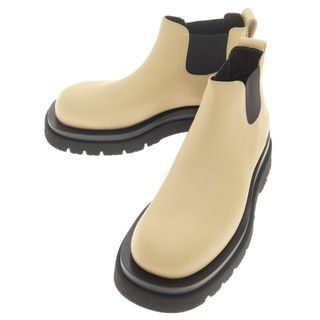 【中古】ボッテガヴェネタ BOTTEGAVENETA THE LUG ANKLE BOOT レザー サイドゴアブーツ ベージュ【サイズ40】【メンズ】(ブーツ)