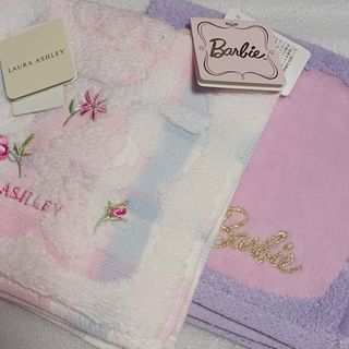 ローラアシュレイ(LAURA ASHLEY)の値下げ📌ローラアシュレイ&バービー☆タオルハンカチ2枚セット🌼(ハンカチ)