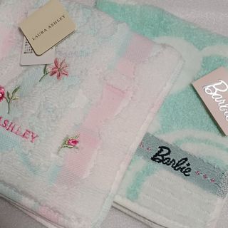 ローラアシュレイ(LAURA ASHLEY)の値下げ📌ローラアシュレイ&バービー☆タオルハンカチ2枚セット🌼(ハンカチ)