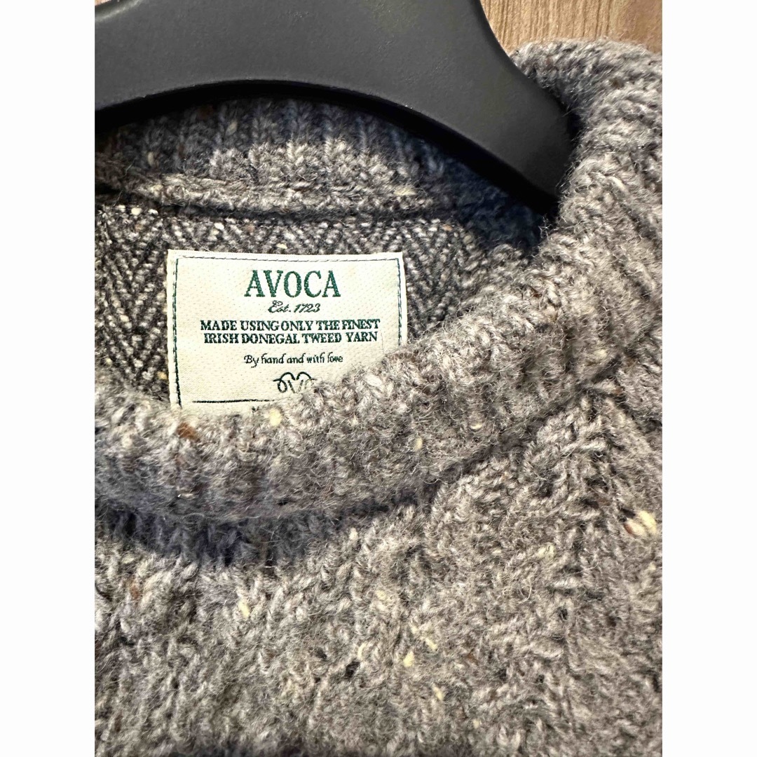 【美品】AVOCA アヴォカ ハンドニット ウール100% ドンガルツイード