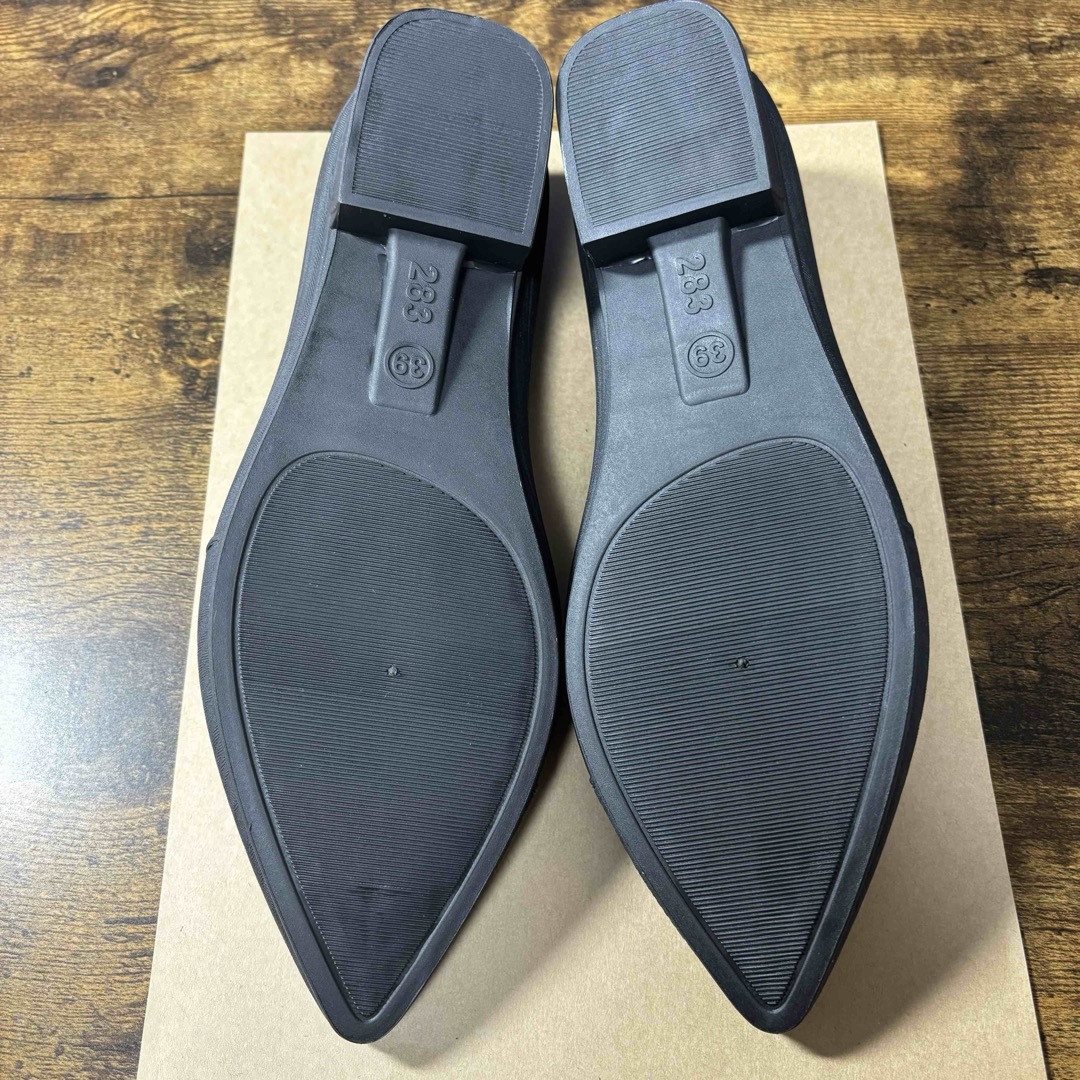 【新品】 パンプス 黒 ブラック ヒール 3cm 靴 フラットシューズ ビジネス レディースの靴/シューズ(ハイヒール/パンプス)の商品写真