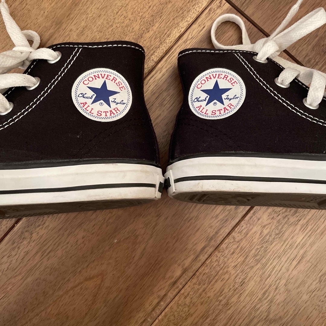 ALL STAR（CONVERSE）(オールスター)のコンバース　オールスター　ハイカット　17cm ブラック　スニーカー　黒 キッズ/ベビー/マタニティのキッズ靴/シューズ(15cm~)(スニーカー)の商品写真