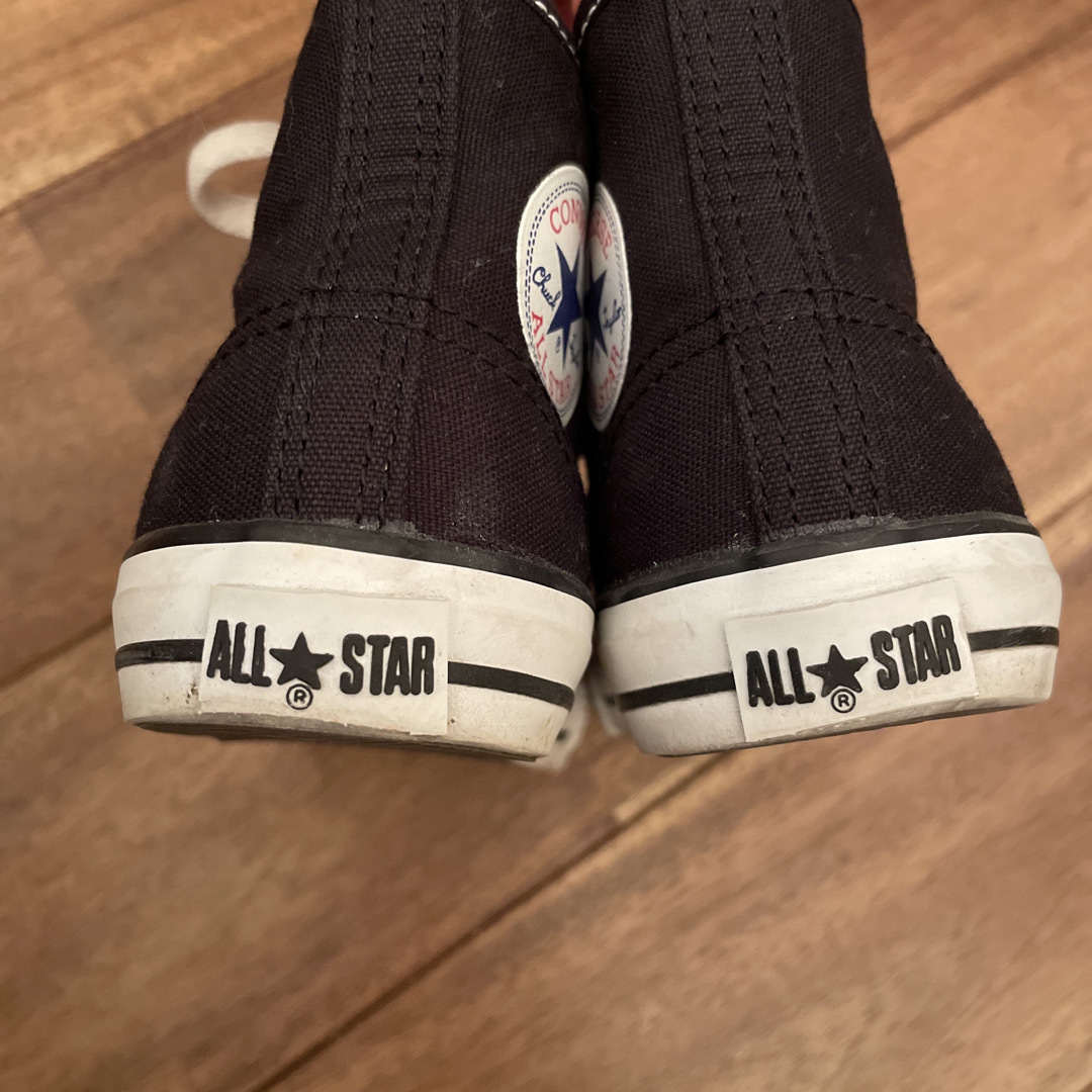 ALL STAR（CONVERSE）(オールスター)のコンバース　オールスター　ハイカット　17cm ブラック　スニーカー　黒 キッズ/ベビー/マタニティのキッズ靴/シューズ(15cm~)(スニーカー)の商品写真