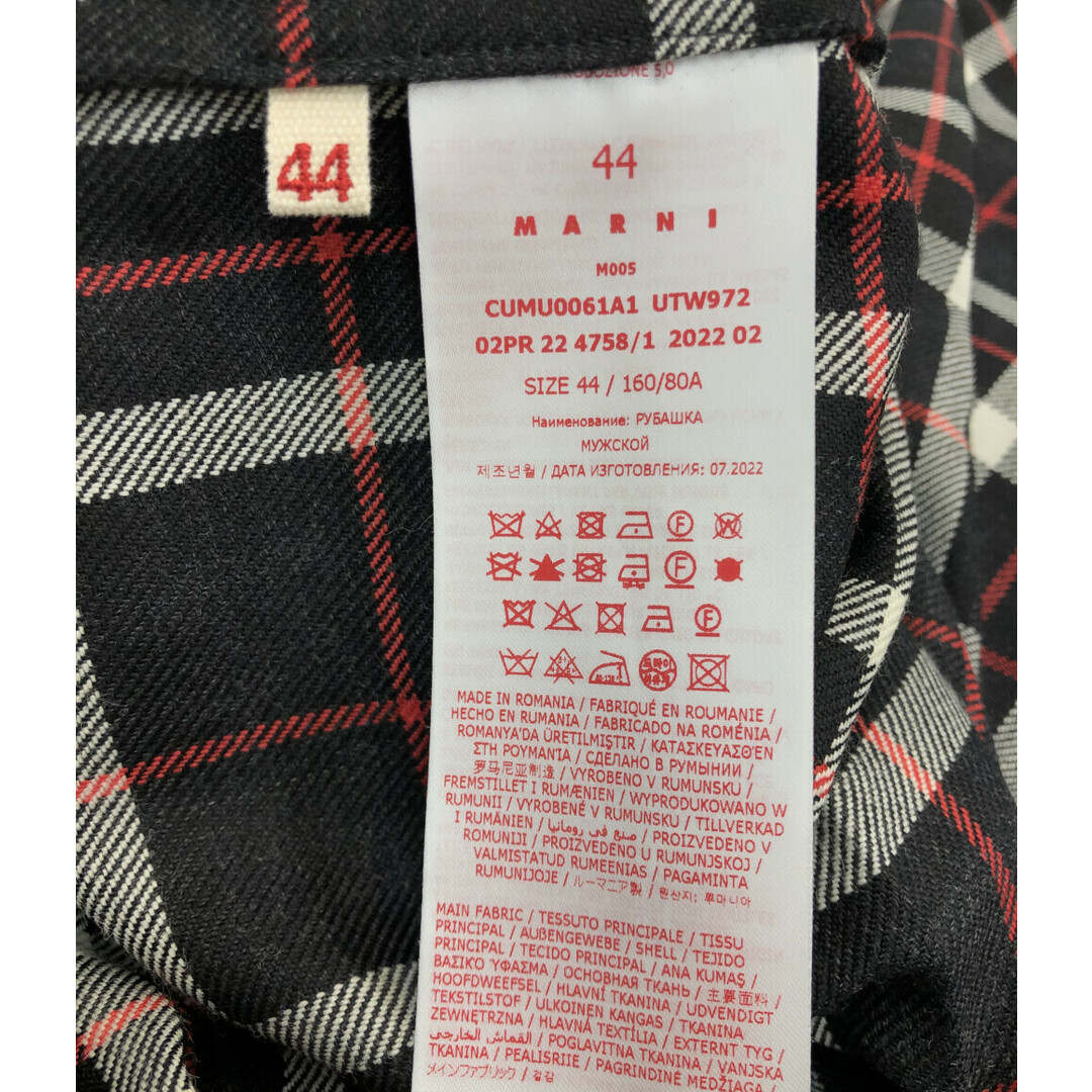 Marni(マルニ)の美品 マルニ MARNI 長袖チェックシャツ    メンズ 44 メンズのトップス(シャツ)の商品写真