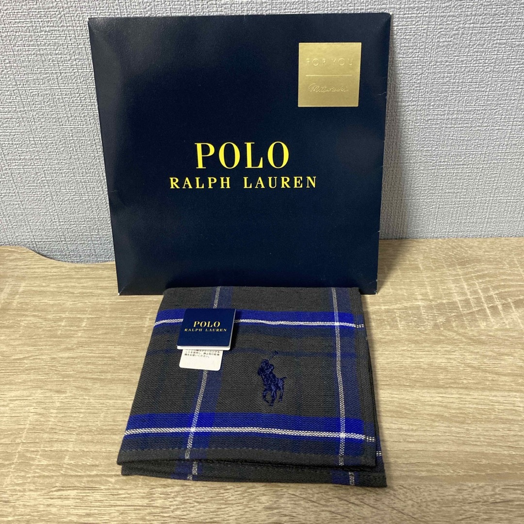 Ralph Lauren(ラルフローレン)の[新品]ポロラルフローレンタオルハンカチ　ギフト用 メンズのファッション小物(ハンカチ/ポケットチーフ)の商品写真