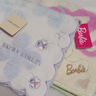 ローラアシュレイ(LAURA ASHLEY)の値下げ📌ローラアシュレイ&バービー☆タオルハンカチ２枚セット🌼(ハンカチ)