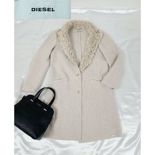 ディーゼル(DIESEL)の美品 DESEL ストレッチメルトンロングコート(ロングコート)