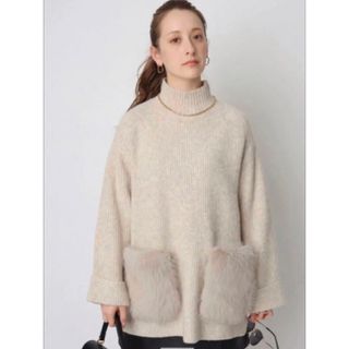 アプワイザーリッシェ(Apuweiser-riche)の⭐︎美品　Arpege story ファー付ハイネックニット⭐︎(ニット/セーター)