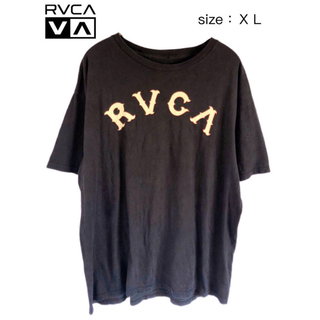 ルーカ(RVCA)のRVCA　ルーカ　Tシャツ　XL　黒　USA古着(Tシャツ/カットソー(半袖/袖なし))