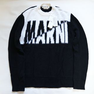 MARNI マルニ ニット・セーター 46(M位) 紺x白系