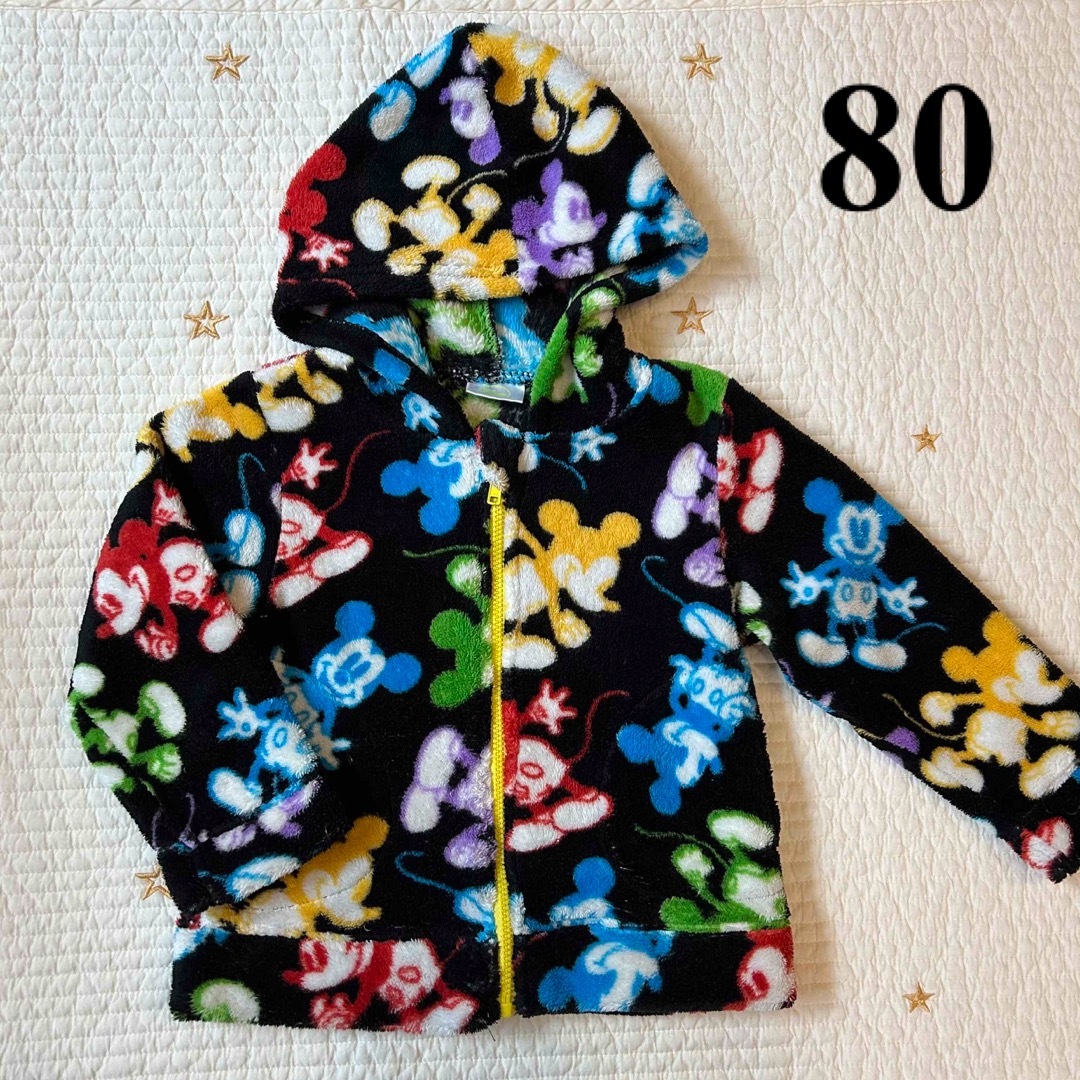Disney(ディズニー)のディズニー　ミッキー　フリース　80 キッズ/ベビー/マタニティのベビー服(~85cm)(ジャケット/コート)の商品写真