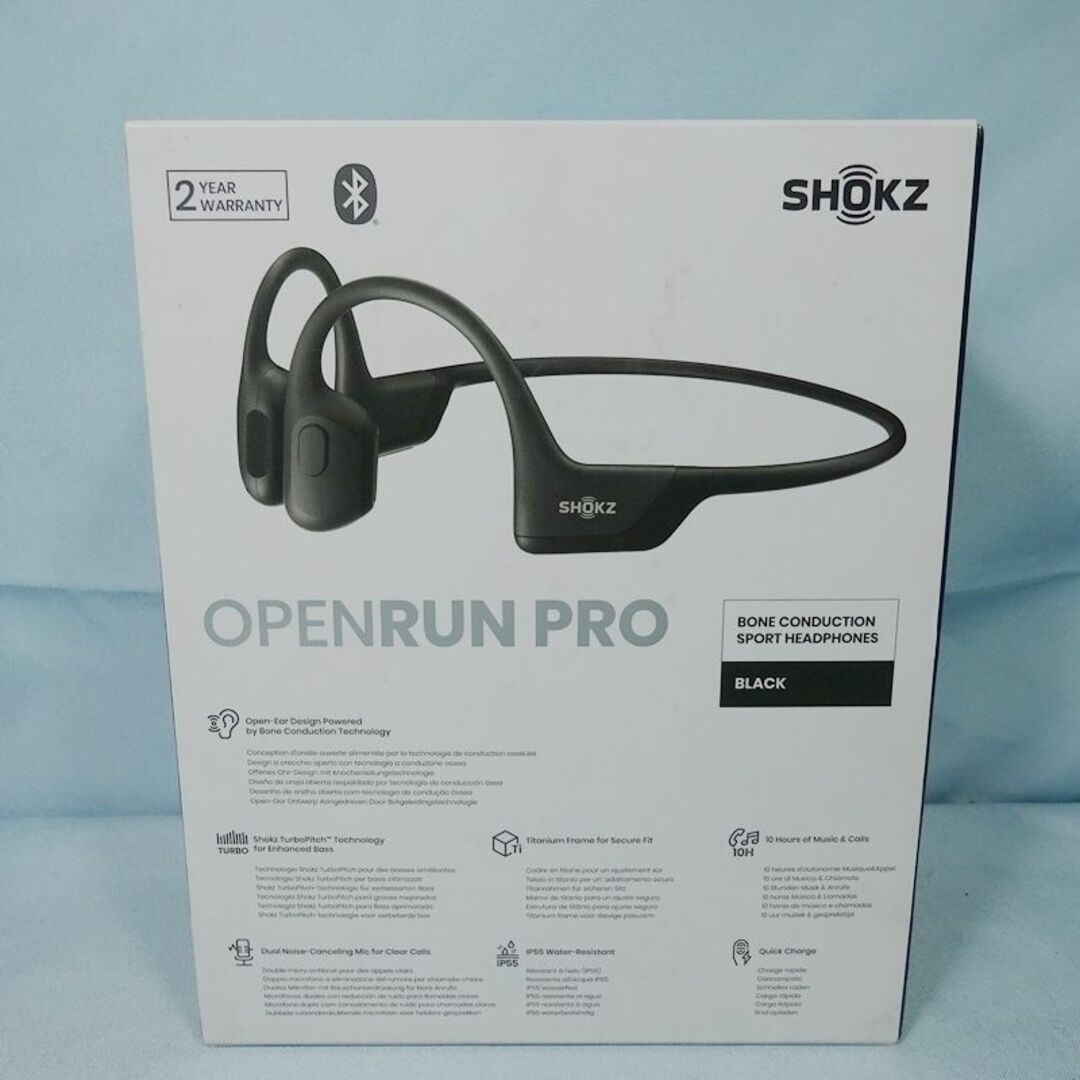 AFTERSHOKZ(アフターショックス)の[中古]Shokz OpenRun Pro/オープンラン プロ 骨伝導 スマホ/家電/カメラのオーディオ機器(ヘッドフォン/イヤフォン)の商品写真