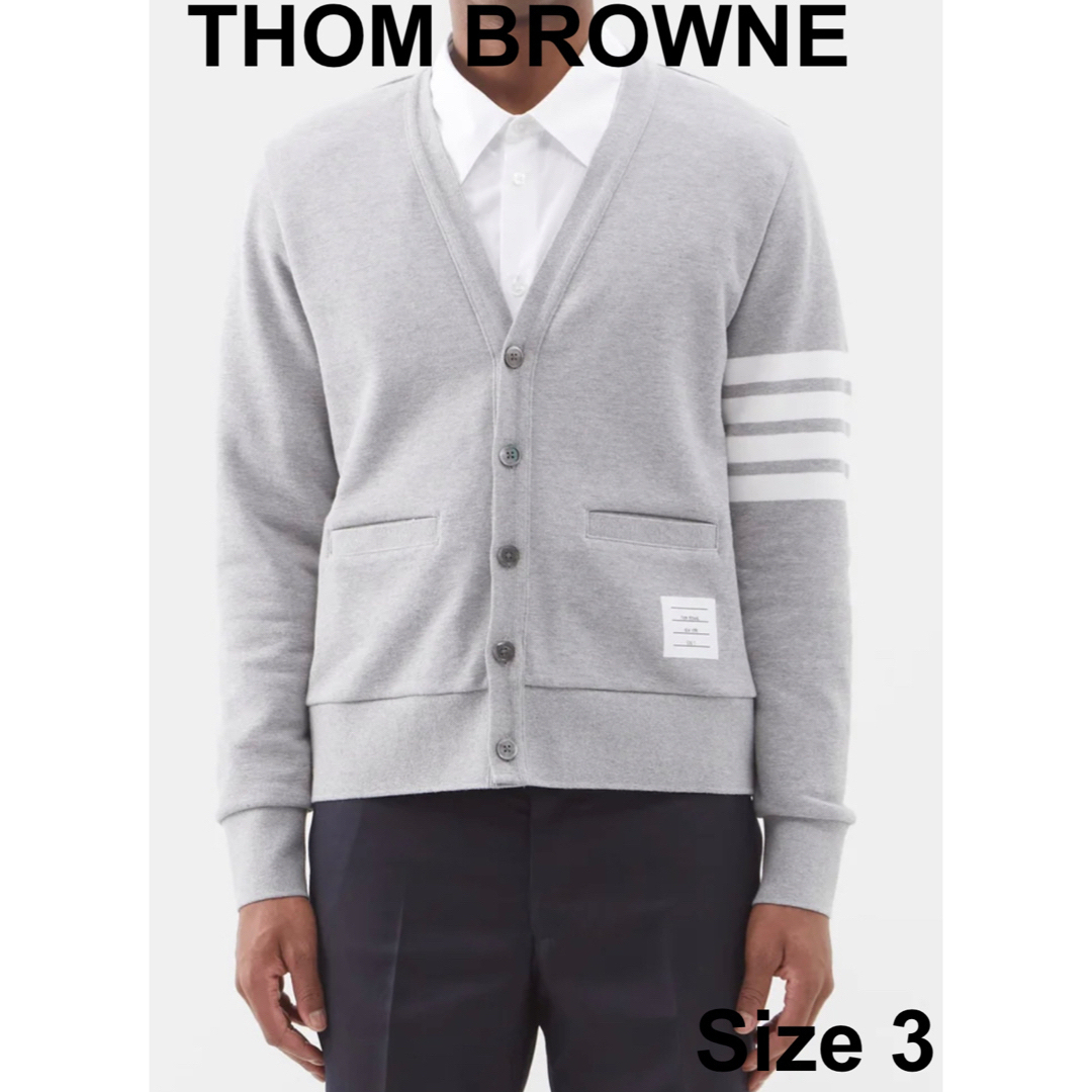 THOM BROWNE - 【新品未使用】THOM BROWNE 4BAR コットンカーディガン