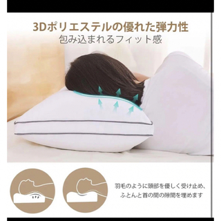 首が痛くならない安眠枕 高反発枕 綿100%ホテル仕様 洗濯可能(枕)