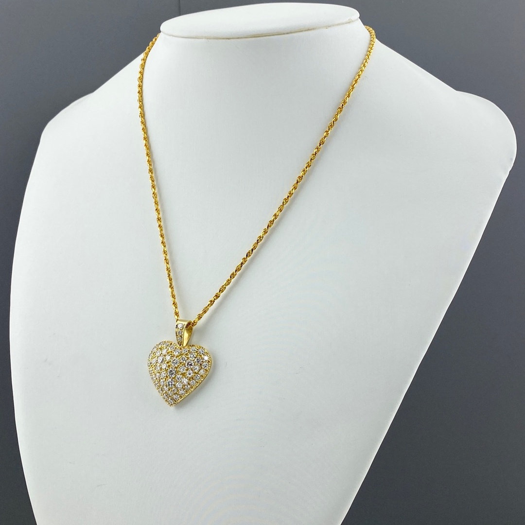 ハートモチーフ デザインネックレス YG 【中古】 ハートモチーフ デザインネックレス YG 【中古】