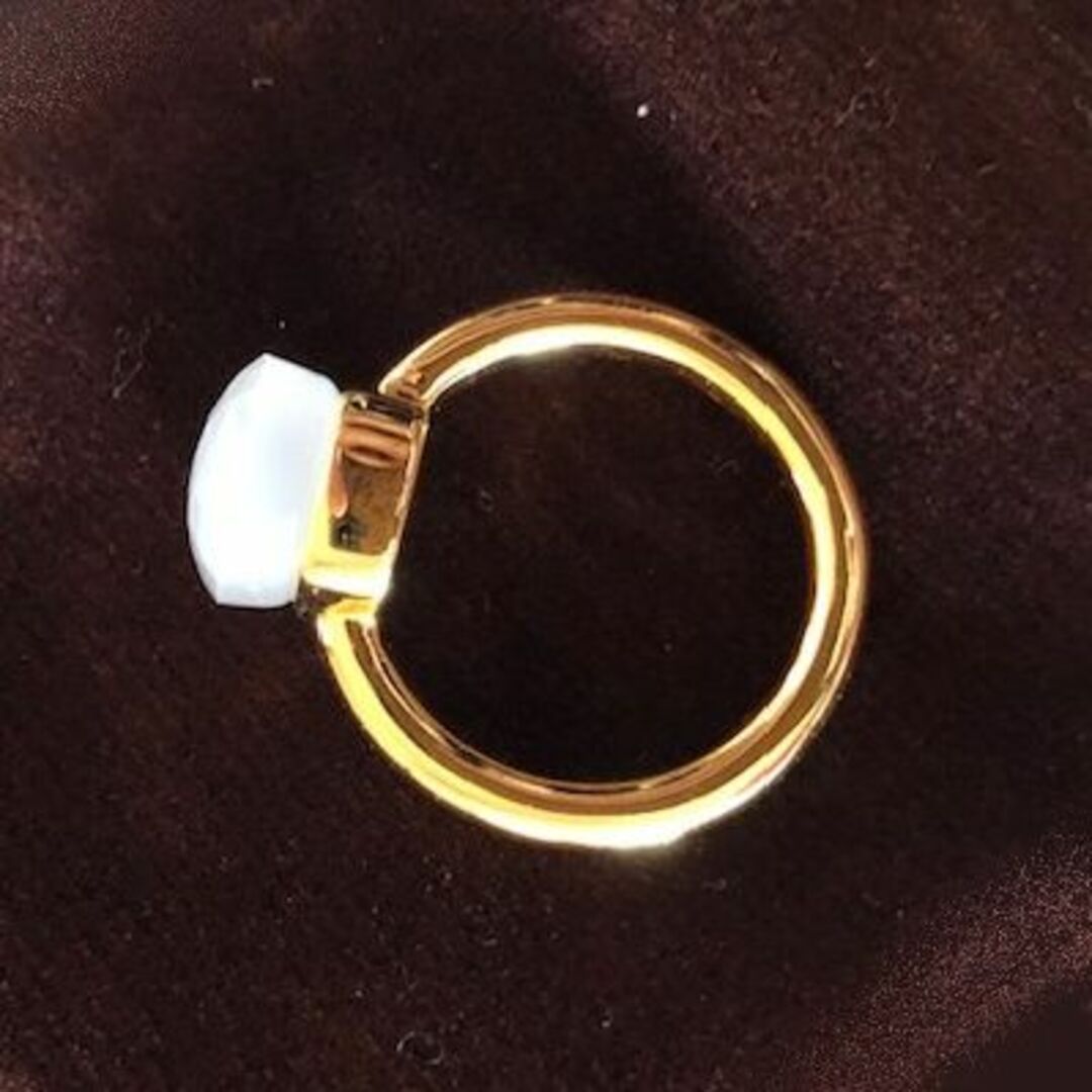 専用　大粒 キャンディリング ミルキー ホワイト 9－１7.5号 レディースのアクセサリー(リング(指輪))の商品写真