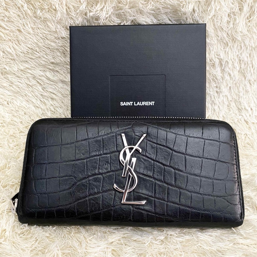Saint Laurent - Saint Laurent サンローラン クロコ型押し 財布