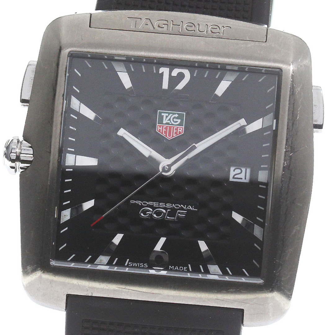 タグホイヤー TAG HEUER WAE1111-0 プロフェッショナル スポーツ ゴルフウォッチ タイガーウッズ クォーツ メンズ _783189チリ小さい当たりキズケース