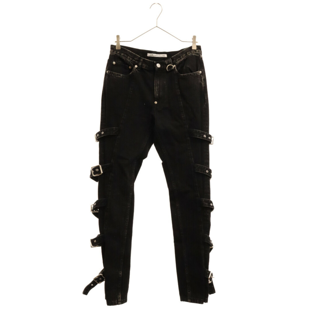 261センチ股下JOHN LAWRENCE SULLIVAN ジョンローレンスサリバン 23SS Washed denim bondage pants ウォッシュドデニムボンテージパンツ ブラック 2B008-0322-37