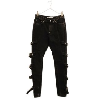 ジョンローレンスサリバン(JOHN LAWRENCE SULLIVAN)のJOHN LAWRENCE SULLIVAN ジョンローレンスサリバン 23SS Washed denim bondage pants ウォッシュドデニムボンテージパンツ ブラック 2B008-0322-37(デニム/ジーンズ)