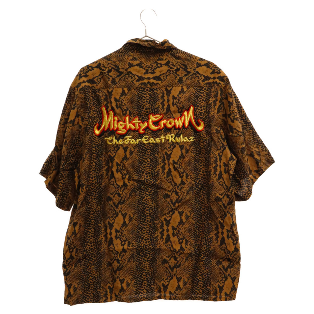 WACKO MARIA ワコマリア MIGHTY CROWN S/S HAWAIIAN SHIRT マイティクラウン ハワイアンシャツ 半袖シャツ ブラウン595センチ肩幅