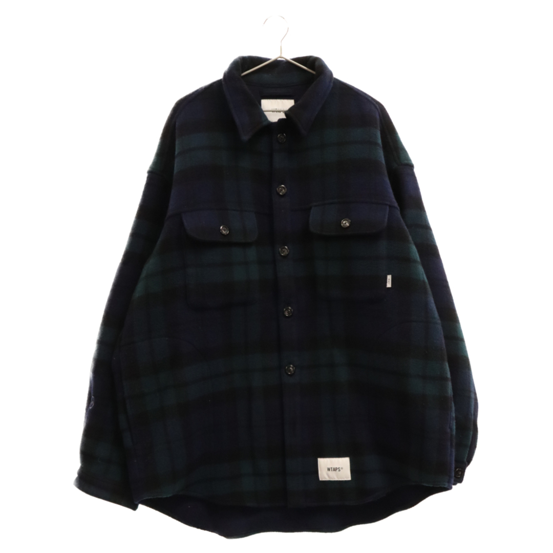 WTAPS ダブルタップス 22AW WCPO 02 JACKET タータンチェック ウールジャケット 222WVDT-JKM04 ネイビー/グリーン885センチ身幅