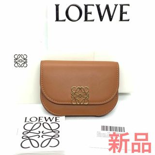 ヨシ小物カードケース☆新品未使用☆LOEWE アナグラム ブラウン ゴヤ カードケース #1135