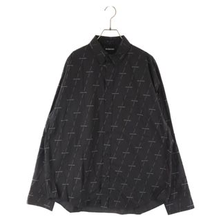 バレンシアガ(Balenciaga)のBALENCIAGA バレンシアガ 21SS 総ロゴ 長袖シャツ ブラック 642265 TJLF3(シャツ)