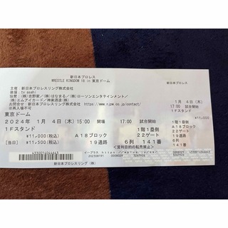 新日本プロレス1.4東京ドーム　チケット(格闘技/プロレス)