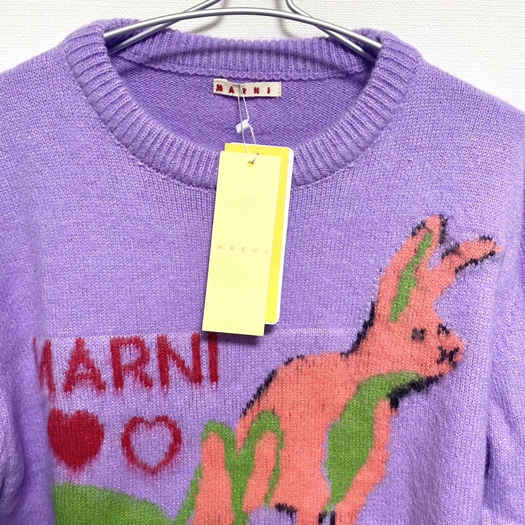 Marni(マルニ)のMARNI マルニ モヘアニット ロゴ ストライプ スーパー還元 メンズのトップス(ニット/セーター)の商品写真