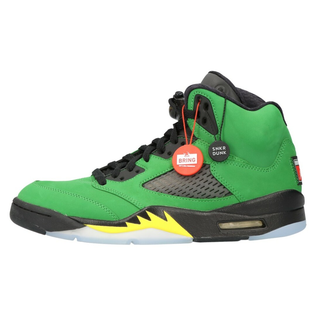 29センチワイズNIKE ナイキ AIR JORDAN 5 RETRO SE Oregon Ducks エアジョーダン5 レトロ ハイカットスニーカー グリーン CK6631-307 US8.5