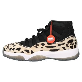 ナイキ(NIKE)のNIKE ナイキ WMNS AIR JORDAN11 RETRO Animal Instinct エアジョーダン11 レトロ ハイカットスニーカー アニマル ブラック/ホワイト ウィメンズ AR0715-010 US10(スニーカー)