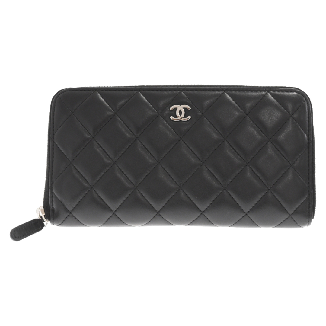 CHANEL - CHANEL シャネル マトラッセ ラウンドジップ ラムスキン ...