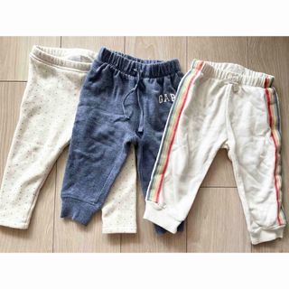 ベビーギャップ(babyGAP)の【baby GAP】裏起毛スウェットパンツレギンス3枚セット80cm(パンツ)