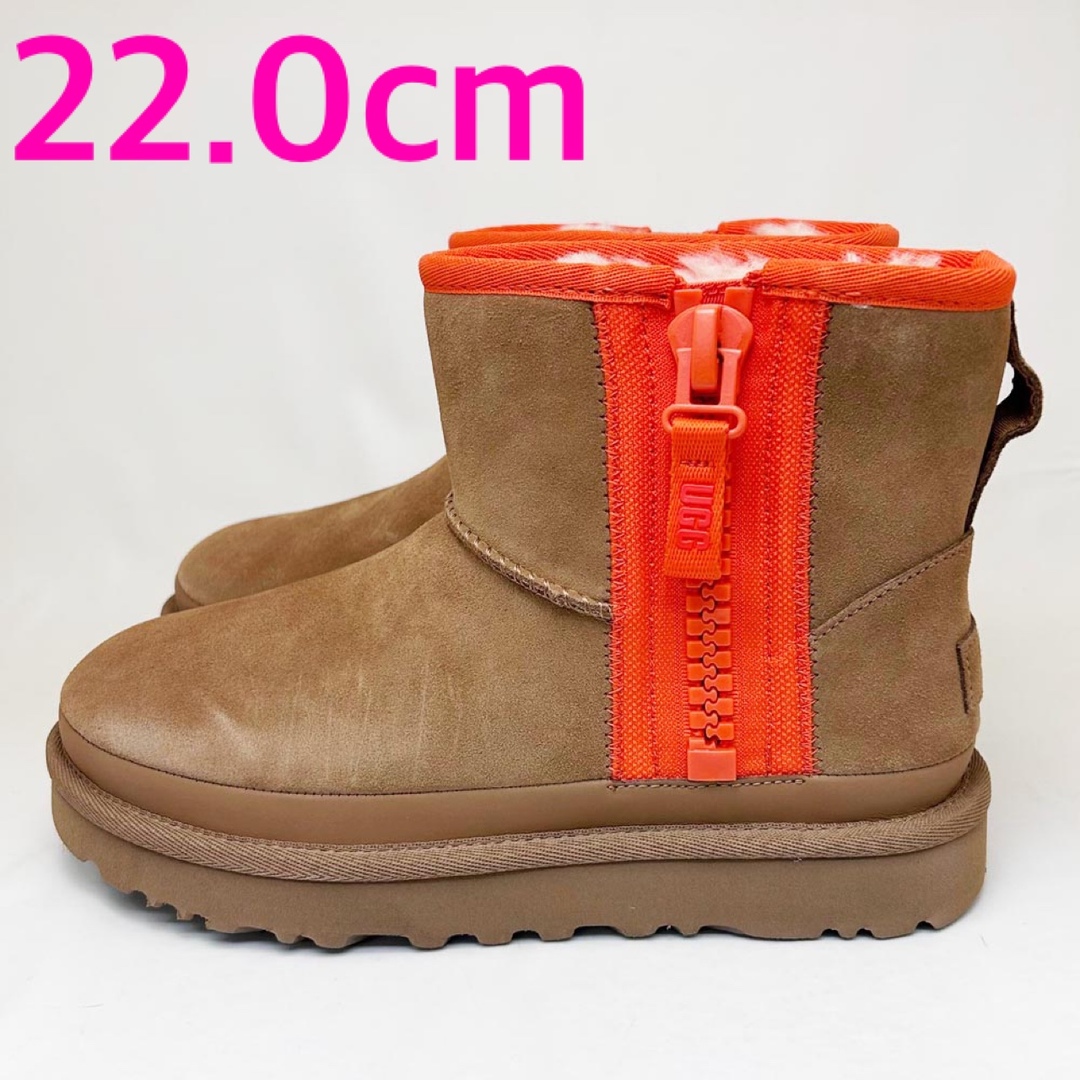 UGG - 新品 アグ ブーツ クラシック ミニ ジッパー チェスナット 22.0