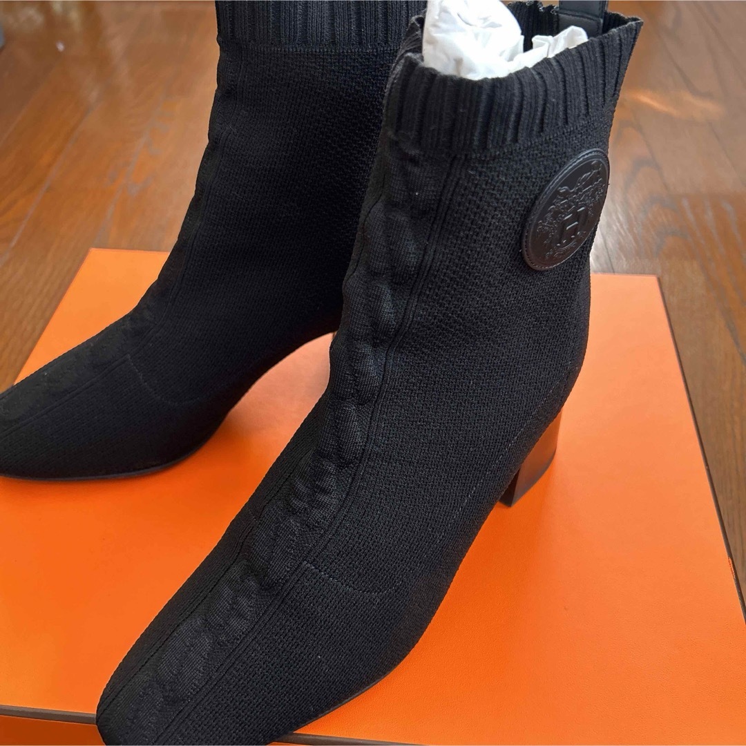 エルメス　HERMES ヴォルヴェール60 ショートブーツ　黒hermesshoes