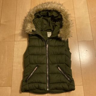 ザラ(ZARA)のZARA/ザラ　レディース　ダウンベスト　カーキ　MEX26(ダウンベスト)