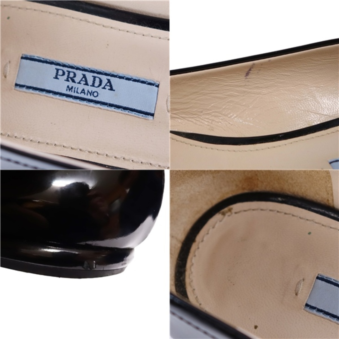 PRADA - プラダ PRADA パンプス フラットシューズ リボン ロゴ