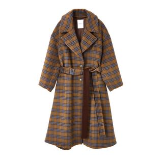 Her lip to - Herlipto Belted Checked Wool-Blend Coatの通販 by s
