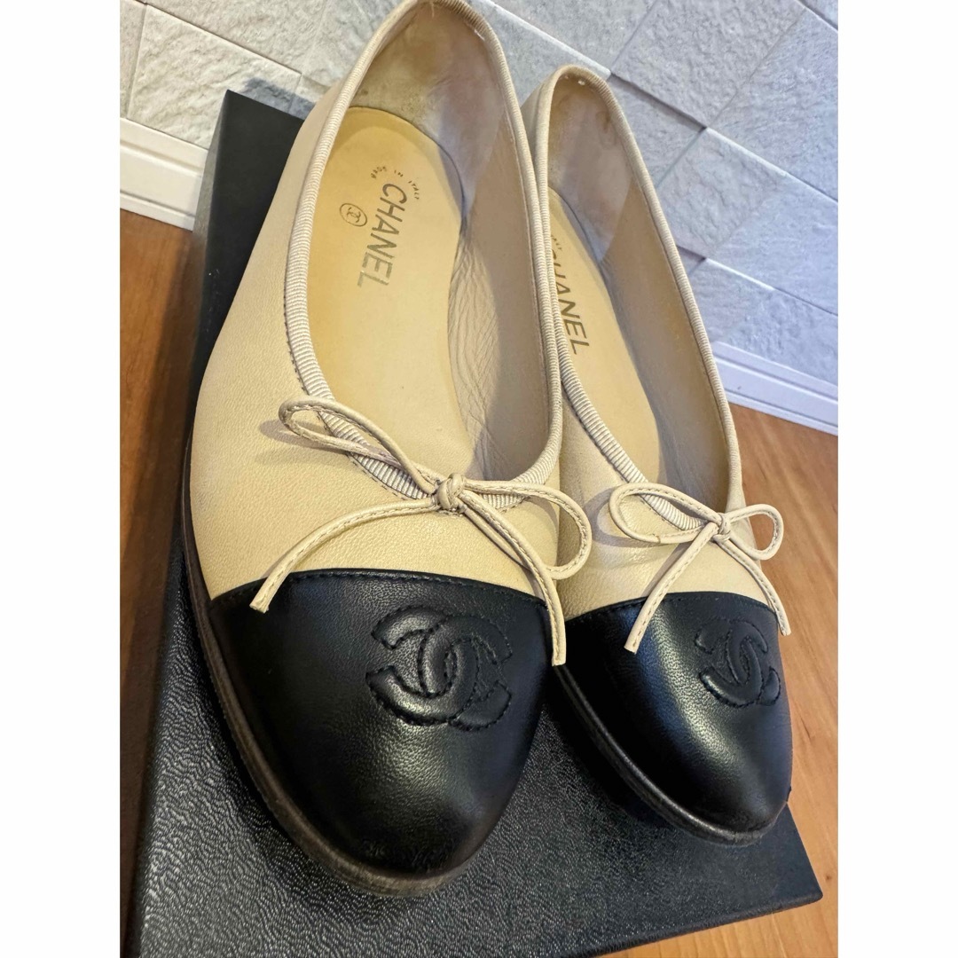 CHANEL - CHANEL バレエシューズ フラット 37.5の通販 by ps|シャネル