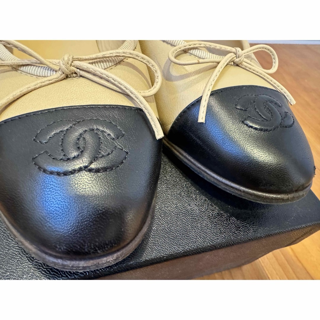 CHANEL - CHANEL バレエシューズ フラット 37.5の通販 by ps|シャネル