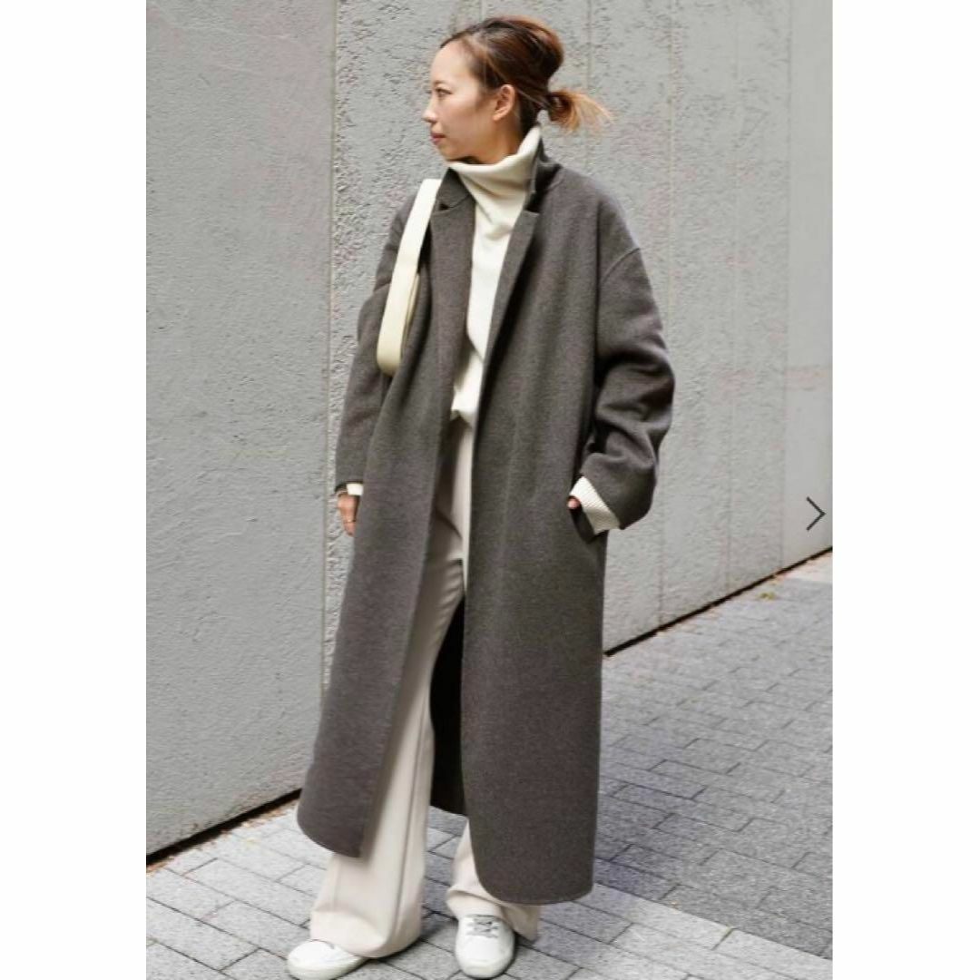 DEUXIEME CLASSE(ドゥーズィエムクラス)の極美品✨ エブリディアイライク カシミア混 Oversized ガウンコート レディースのジャケット/アウター(ロングコート)の商品写真